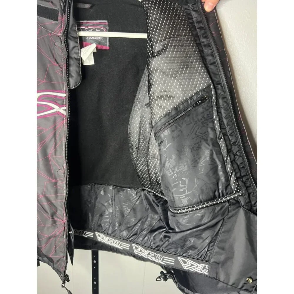 Womens FXR racing Snowmobile Tempt Winter Black Pink Jacket sz 6 - Picture 5 of 6